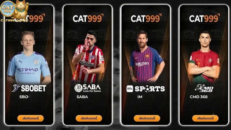 แนะนำค่ายบริการเดิมพันกีฬาระดับโลกที่เปิดให้บริการบนแพลตฟอร์ม CAT999