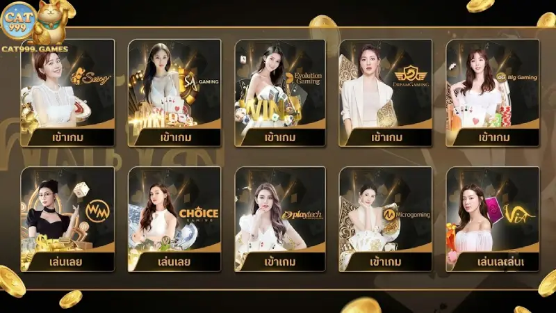 แนะนำค่ายเกมระดับพรีเมียม ค่ายเกมคาสิโนสดชั้นนำที่เปิดให้บริการ CAT999